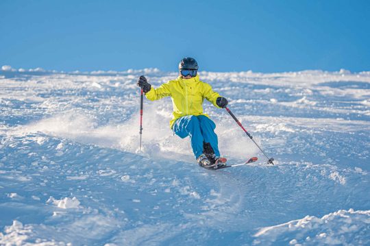 Technik des Buckelpistenfahrens: Rücklage