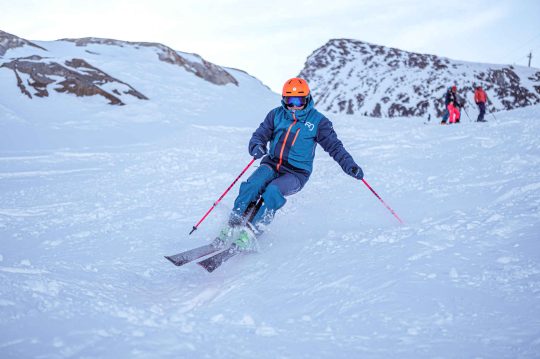 Technik des Buckelpistenfahrens: Rücklage