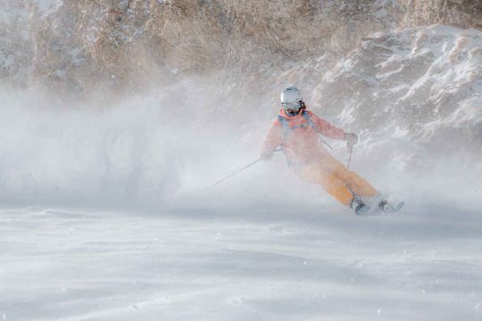 Pulverschnee beim Freeriden in Engelberg